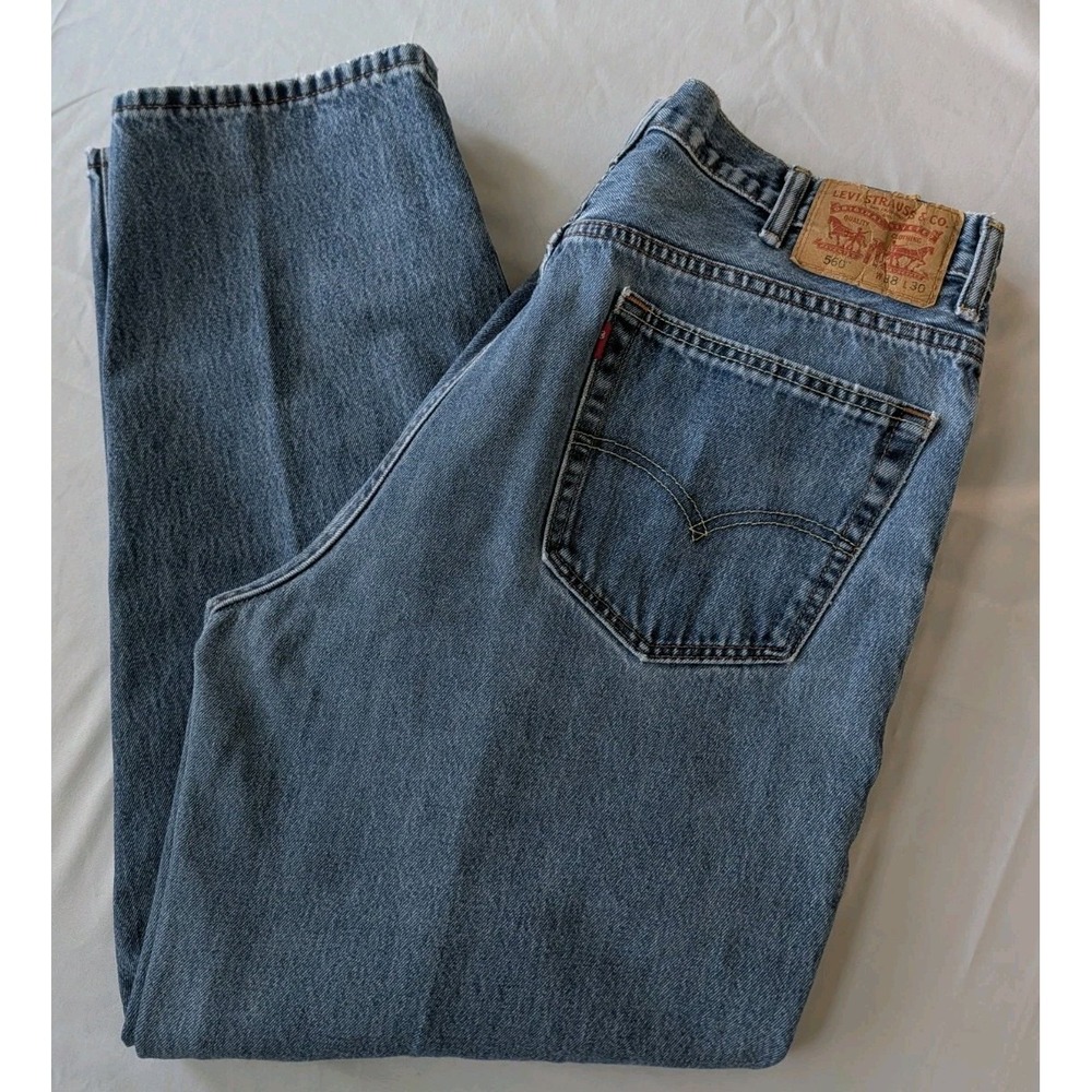 Levi's 560 Loose Fit Comfort Tapered Blue Denim Jeans Men's 38x30 Medium Wash